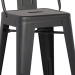 Norina 2 Matte Black Metal Counter Height Stools