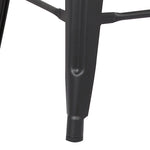 Norina 2 Matte Black Metal Counter Height Stools