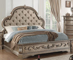 Northville Antique Silver Wood King Bed (Oversized)