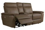 Olympia Raisin Power Recliner Loveseat with Console