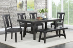 Ophelia II Black Wood Rectangular Dining Table