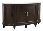 Oratorio Dark Cherry Wood Server with 3 Cabinets