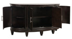 Oratorio Dark Cherry Wood Server with 3 Cabinets