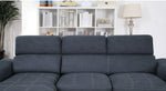 Patty Blue Gray LAF Sectional Sofa Bed w/USB