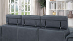 Patty Blue Gray LAF Sectional Sofa Bed w/USB