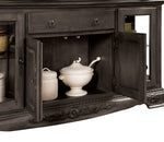 Petersburg Dark Gray Wood Buffet & Hutch