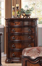 Sara Walnut Wood 5-Drawer Chest