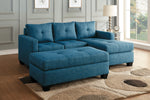 Phelps Blue Fabric Ottoman