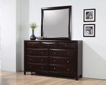 Phoenix Cappuccino Wood 9-Dresser Dresser