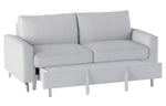 Price Gray Fabric Convertible Sofa w/ Pull-Out Bed