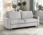 Price Gray Fabric Convertible Sofa w/ Pull-Out Bed