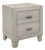 Quinby Light Brown Wood 2-Drawer Nightstand