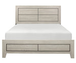 Quinby Light Brown Wood King Bed