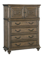 Rachelle Weathered Pecan Wood 4-Drawer Chest