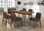 Redbridge Natural Walnut Wood Extendable Dining Table