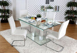 Richfield Silver Metal/Glass Dining Table