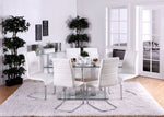 Richfield Silver Metal/Glass Dining Table