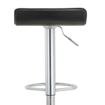 Romola 2 Black PU Leather Swivel Bar Stools w/Footrest