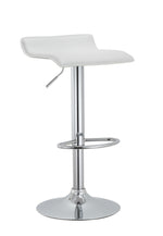 Romola 2 White PU Leather Swivel Bar Stools w/Footrest