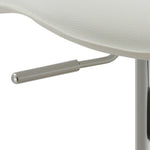 Romola 2 White PU Leather Swivel Bar Stools w/Footrest