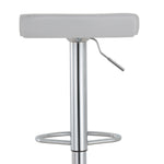 Romola 2 White PU Leather Swivel Bar Stools w/Footrest