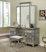 Salamanca Silver Wood Vanity w/Mirror & Stool