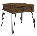 Shaffner Rustic Oak Wood End Table