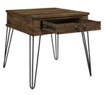 Shaffner Rustic Oak Wood End Table