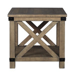 Aldwin Weathered Gray Wood End Table