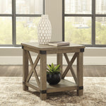 Aldwin Weathered Gray Wood End Table