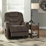 Ballister Espresso Faux Leather Power Lift Recliner