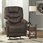 Ballister Espresso Faux Leather Power Lift Recliner