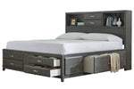 Caitbrook Gray Wood Cal King Storage Bed