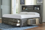 Caitbrook Gray Wood Cal King Storage Bed