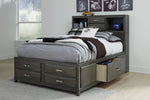 Caitbrook Gray Wood Full Storage Bed