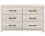 Cambeck Whitewash Wood 6-Drawer Dresser