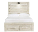 Cambeck Whitewash Wood Full Storage Bed