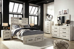 Cambeck Whitewash Wood Full Storage Bed