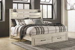 Cambeck Whitewash Wood King Storage Bed