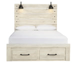 Cambeck Whitewash Wood Queen Storage Bed