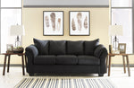 Darcy Black Fabric Sofa (Oversized)