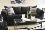 Darcy Black Fabric Sofa (Oversized)