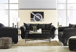 Darcy Black Fabric Sofa (Oversized)