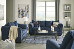 Darcy Blue Fabric Sofa (Oversized)