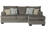 Dorsten Slate Fabric Reversible Sofa Chaise (Oversized)