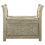 Fossil Ridge Whitewash Wood Accent Bench