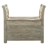 Fossil Ridge Whitewash Wood Accent Bench