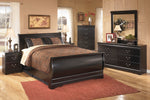 Huey Vineyard Black Wood Full Sleigh Bed