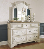 Realyn Chipped White Wood Dresser Mirror