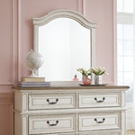 Realyn Chipped White Wood Youth Dresser Mirror